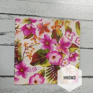 A pack of 12 by 12 inch Decoupage Napkins / Decoupage Tissues (5 pcs) - Pink Flowers