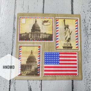 A pack of 12 by 12 inch Decoupage Napkins / Decoupage Tissues (5 pcs) - American Monuments