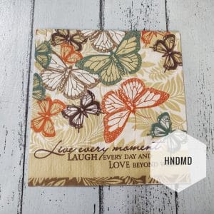 A pack of 12 by 12 inch Decoupage Napkins / Decoupage Tissues (5 pcs) - Butterflies