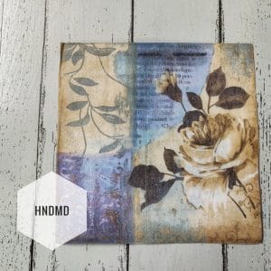 A pack of 12 by 12 inch Decoupage Napkins / Decoupage Tissues (5 pcs) - Blue Floral Background