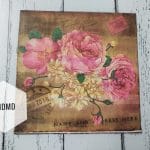 A pack of 12 by 12 inch Decoupage Napkins / Decoupage Tissues (5 pcs)  - Old Flowers