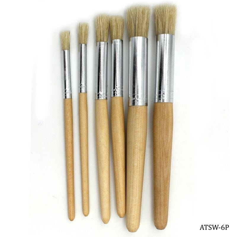 Stencil Brushes (Set of 6 brushes) Stencil brushes ATSW 6P Stencil Brushes (Set of 6 brushes)