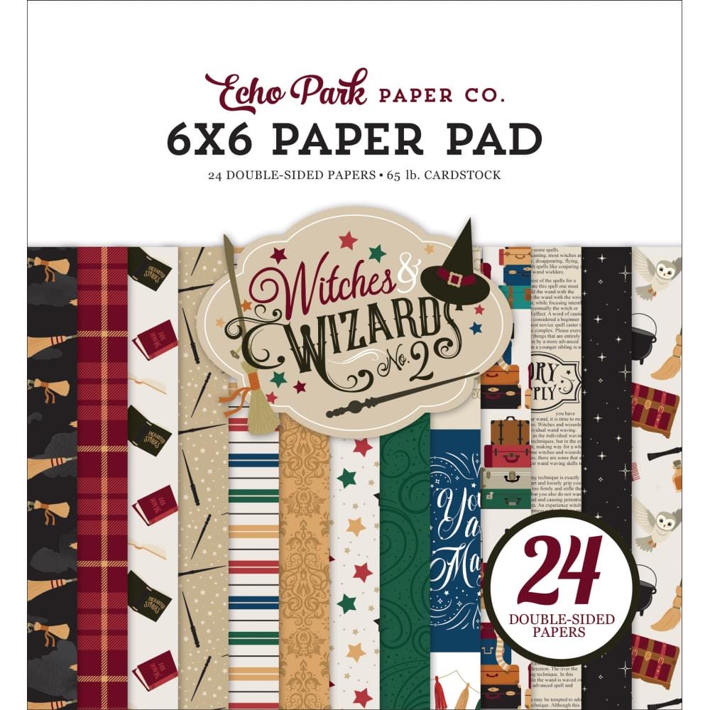 Echo Park Double-Sided Paper Pad 6"X6" 24/Pkg - Witches & Wizards 2 247023 witches wizards2 Echo Park Double-Sided Paper Pad 6"X6" 24/Pkg - Witches & Wizards 2