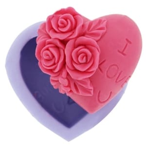 I Love you Designer Heart Silicone Soap Mould