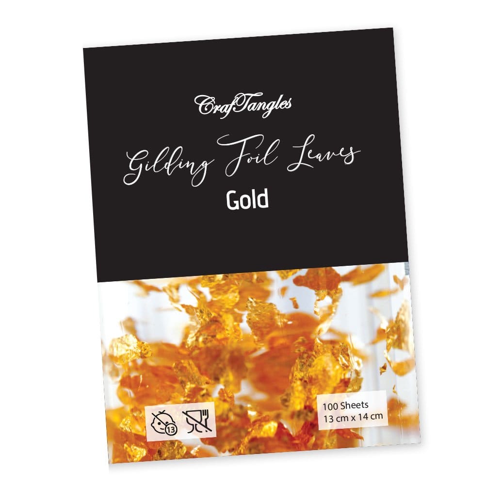 CrafTangles Gilding Foil Leaves - Gold (Pack of 100 leaves) CrafTangles Gilding Foils Gold CrafTangles Gilding Foil Leaves - Gold (Pack of 100 leaves)