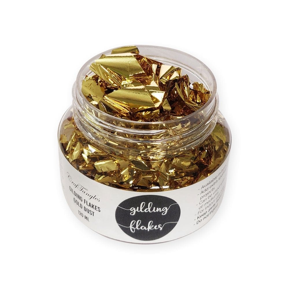 CrafTangles Gilding Flakes (120 ml) - Gold Dust Gilding Flakes Gold Dust 2 Gilding-Flakes-Gold-Dust-2