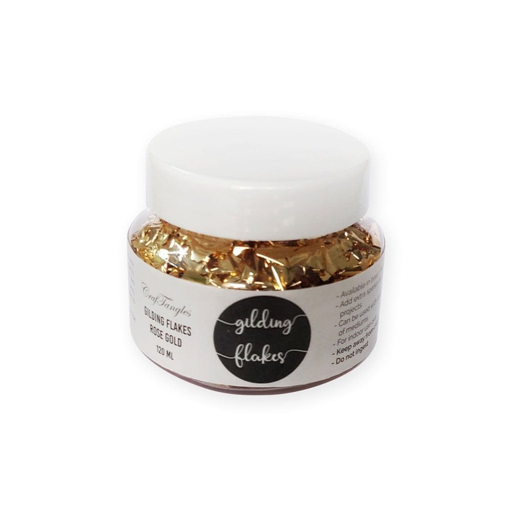 CrafTangles Gilding Flakes (120 ml) - Rose Gold Gilding Flakes Rose Gold CrafTangles Gilding Flakes (120 ml) - Rose Gold