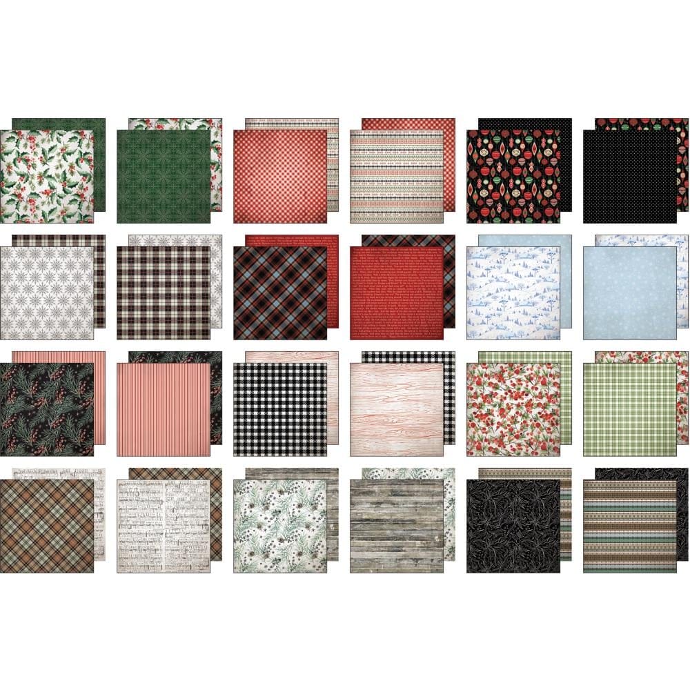Tim Holtz Idea-Ology Paper Stash Double-Sided Paper Pad 8"X8" 24/Pkg - Christmas Timholtz idealogy 8by8 paper christmas noel Tim Holtz Idea-Ology Paper Stash Double-Sided Paper Pad 8"X8" 24/Pkg - Christmas