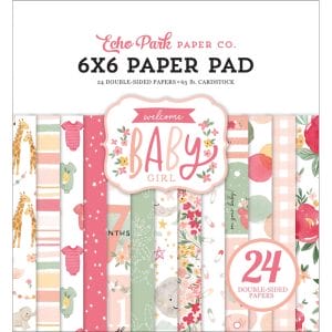 Echo Park Double-Sided Paper Pad 6"X6" 24/Pkg - Welcome Baby Girl
