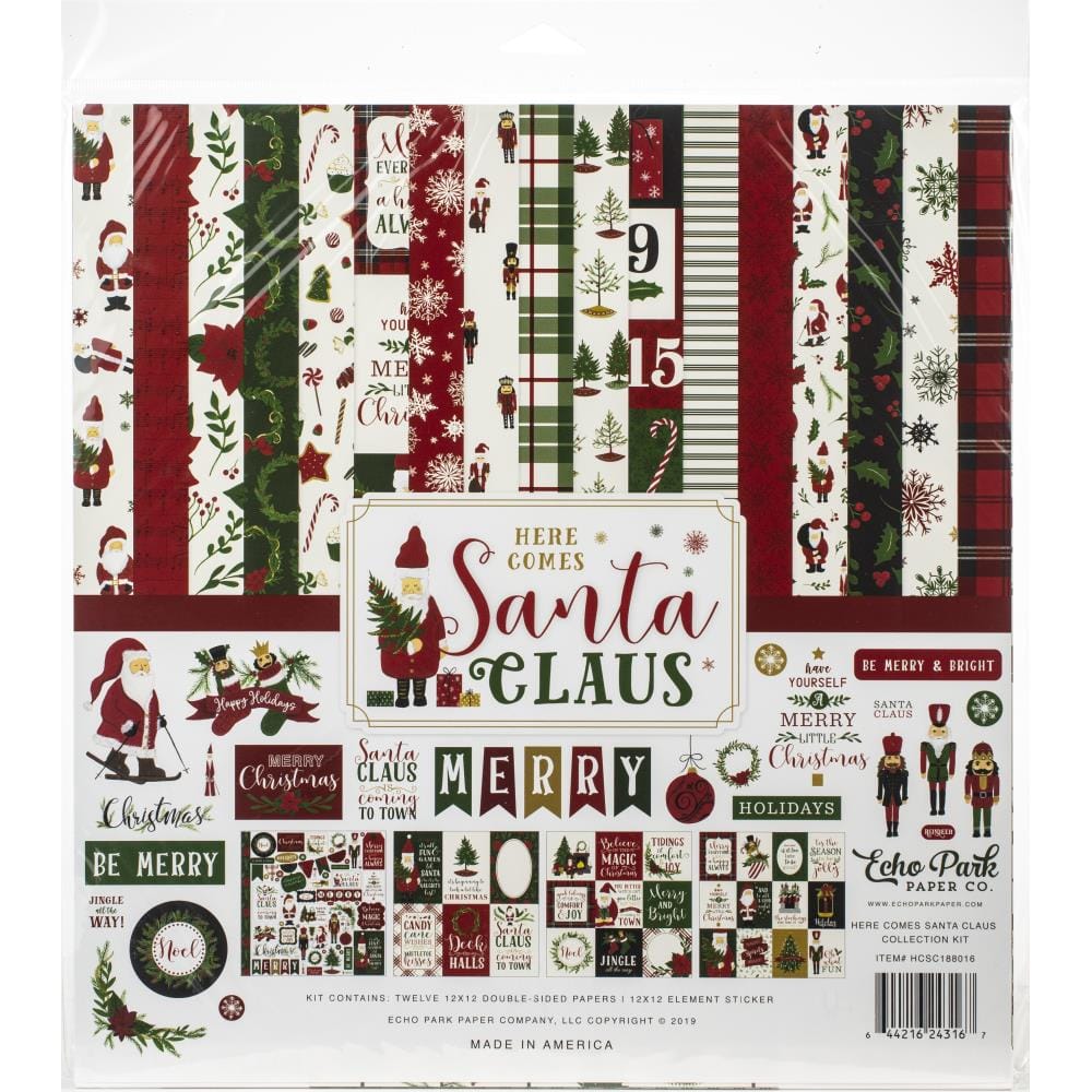 EchoPark paper pad - Here comes Santa Collection Kit (12 by 12 inch) echo park 12by12 kit here comes santa claus EchoPark paper pad - Here comes Santa Collection Kit (12 by 12 inch)