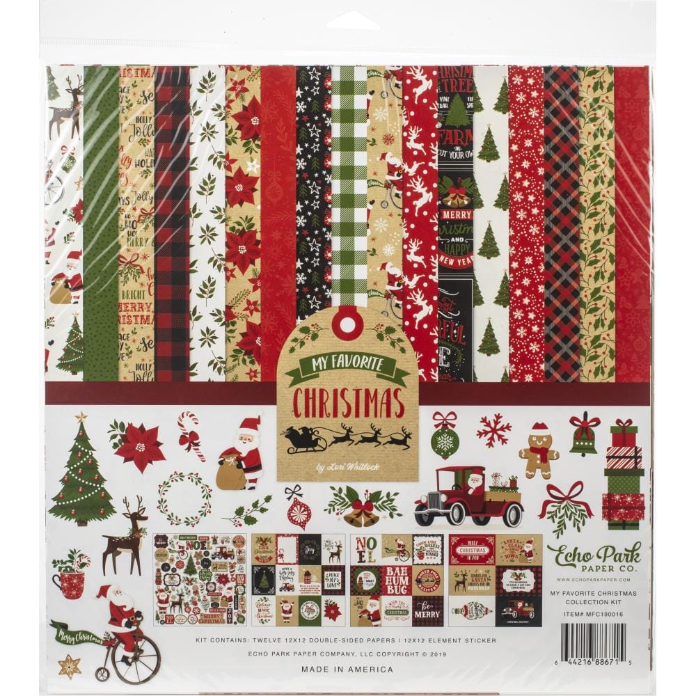 EchoPark paper pad - My Favorite Christmas Collection Kit (12 by 12 inch)