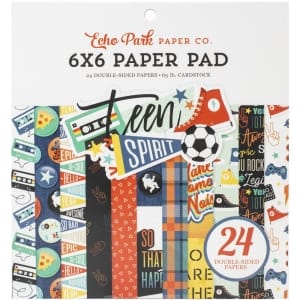 Echo Park paper pad - Teen Spirit Boy (6by6 inch)