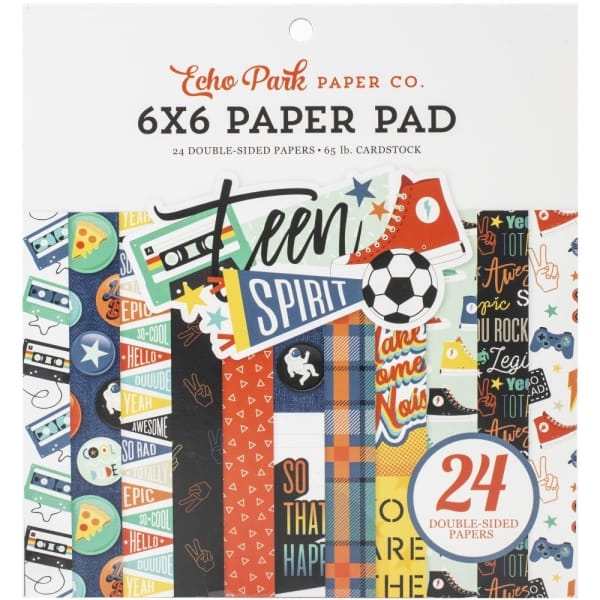 Echo Park paper pad - Teen Spirit Boy (6by6 inch)