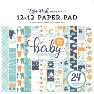 EchoPark paper pad - Hello Baby Boy (12 by 12 inch)