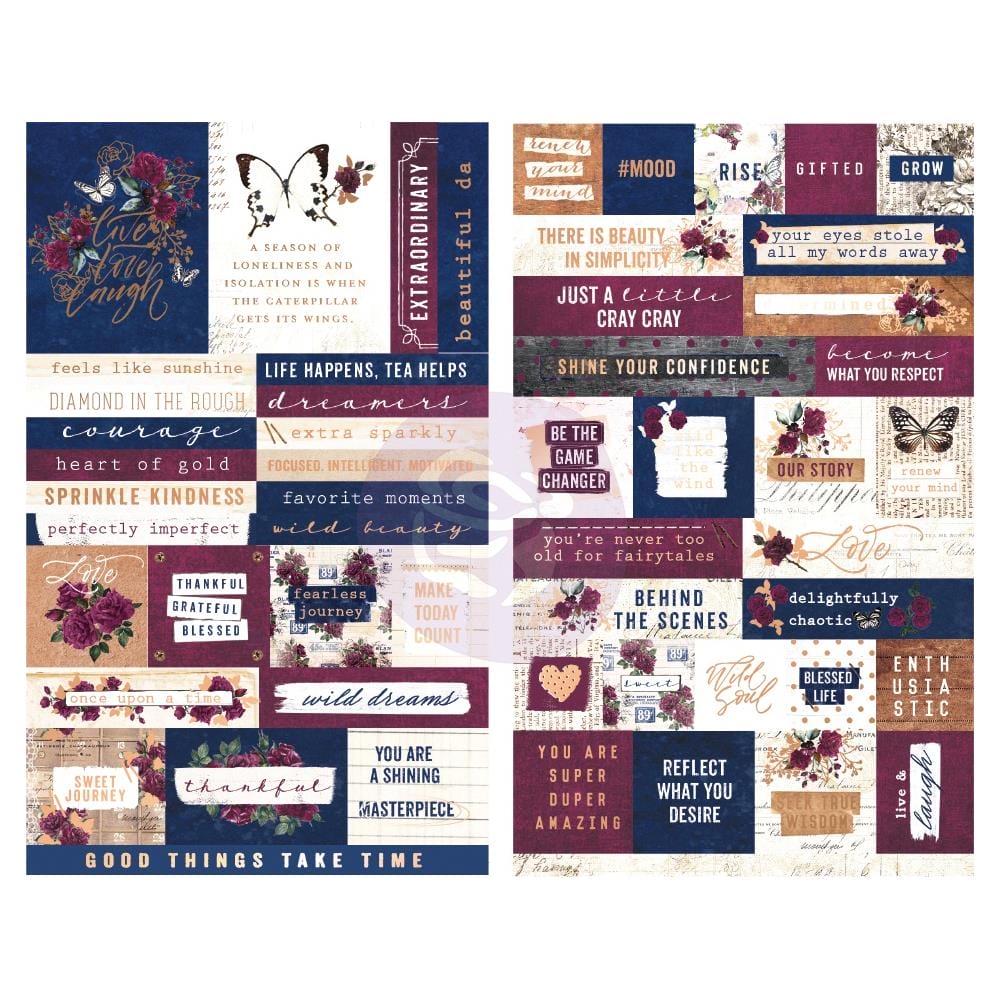 Prima Marketing - Darcelle Stickers 55/Pkg - Quotes & Words