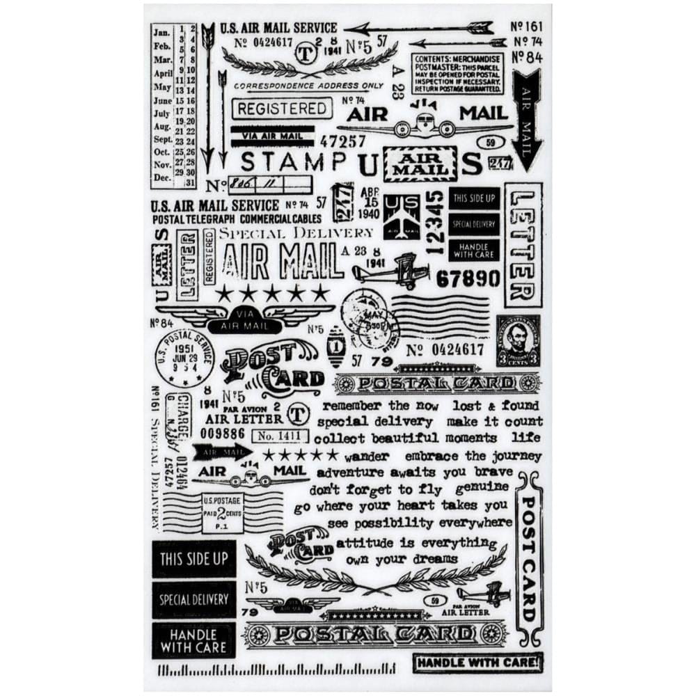 Tim Holtz Idea-Ology Remnant Rubs Rub-Ons - Special Delivery tim holtz rubon christmas special delivery Tim Holtz Idea-Ology Remnant Rubs Rub-Ons - Special Delivery