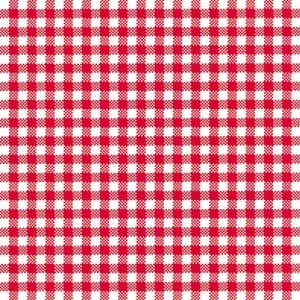 A pack of 12 by 12 inch German Decoupage Napkins (5 pcs) - Red Checkered Background