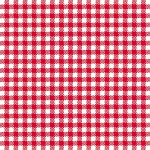 A pack of 12 by 12 inch German Decoupage Napkins (5 pcs) - Red Checkered Background