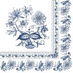 German Decoupage Napkins (5 pcs)  - Blue ethnic Print