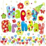 German Decoupage Napkins (5 pcs)  - Happy Birthday