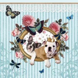 German Decoupage Napkins (5 pcs) - Royal Dogs