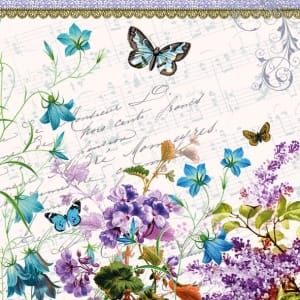 German Decoupage Napkins (5 pcs) - Romantic Flowers