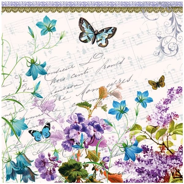 German Decoupage Napkins (5 pcs) - Romantic Flowers