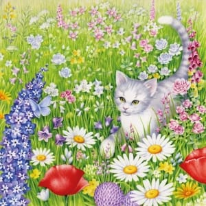 German Decoupage Napkins (5 pcs) - Summer Meadow