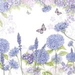 German Decoupage Napkins (5 pcs)  - Purple Wild Flowers