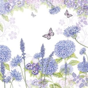 German Decoupage Napkins (5 pcs) - Purple Wild Flowers