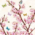 German Decoupage Napkins (5 pcs)  - Blossom Cream