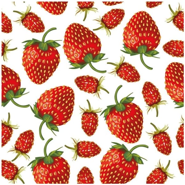German Decoupage Napkins (5 pcs) - Strawberries Fruit