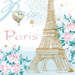 German Decoupage Napkins (5 pcs) - Paris
