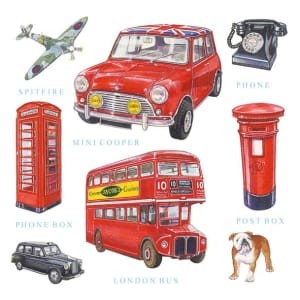 German Decoupage Napkins (5 pcs) - London Icons