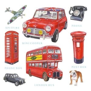 German Decoupage Napkins (5 pcs) - London Icons