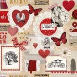 German Decoupage Napkins (5 pcs)  - Love Ticket