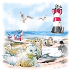German Decoupage Napkins (5 pcs) - Beach scene