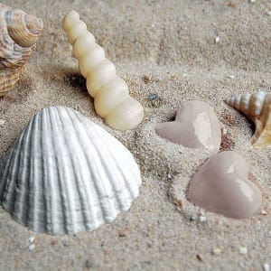 German Decoupage Napkins (5 pcs) - Hearts in Sand