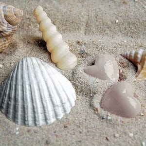 German Decoupage Napkins (5 pcs) - Hearts in Sand