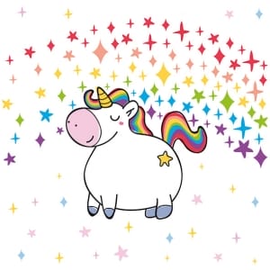 German Decoupage Napkins (5 pcs) - Unicorn