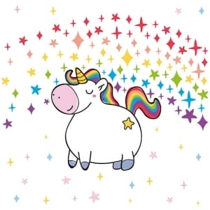 German Decoupage Napkins (5 pcs) - Unicorn