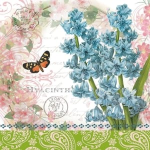 German Decoupage Napkins (5 pcs) - Hyacinth Flowers