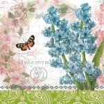 German Decoupage Napkins (5 pcs)  - Hyacinth Flowers