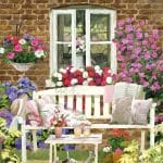 German Decoupage Napkins (5 pcs)  - Garden Bench