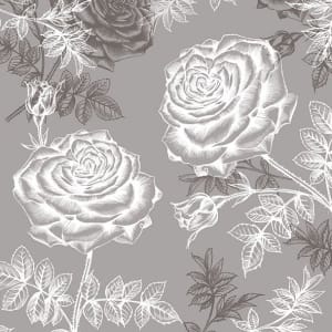 German Decoupage Napkins (5 pcs) - Grey Roses
