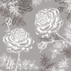 German Decoupage Napkins (5 pcs) - Grey Roses