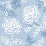 German Decoupage Napkins (5 pcs)  - Etched Blue Roses