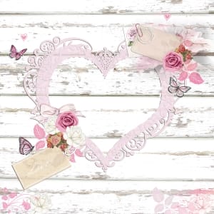 German Decoupage Napkins (5 pcs) - Love Tags