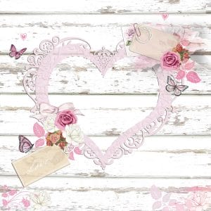 German Decoupage Napkins (5 pcs) - Love Tags