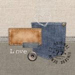 German Decoupage Napkins (5 pcs)  - Original Denim